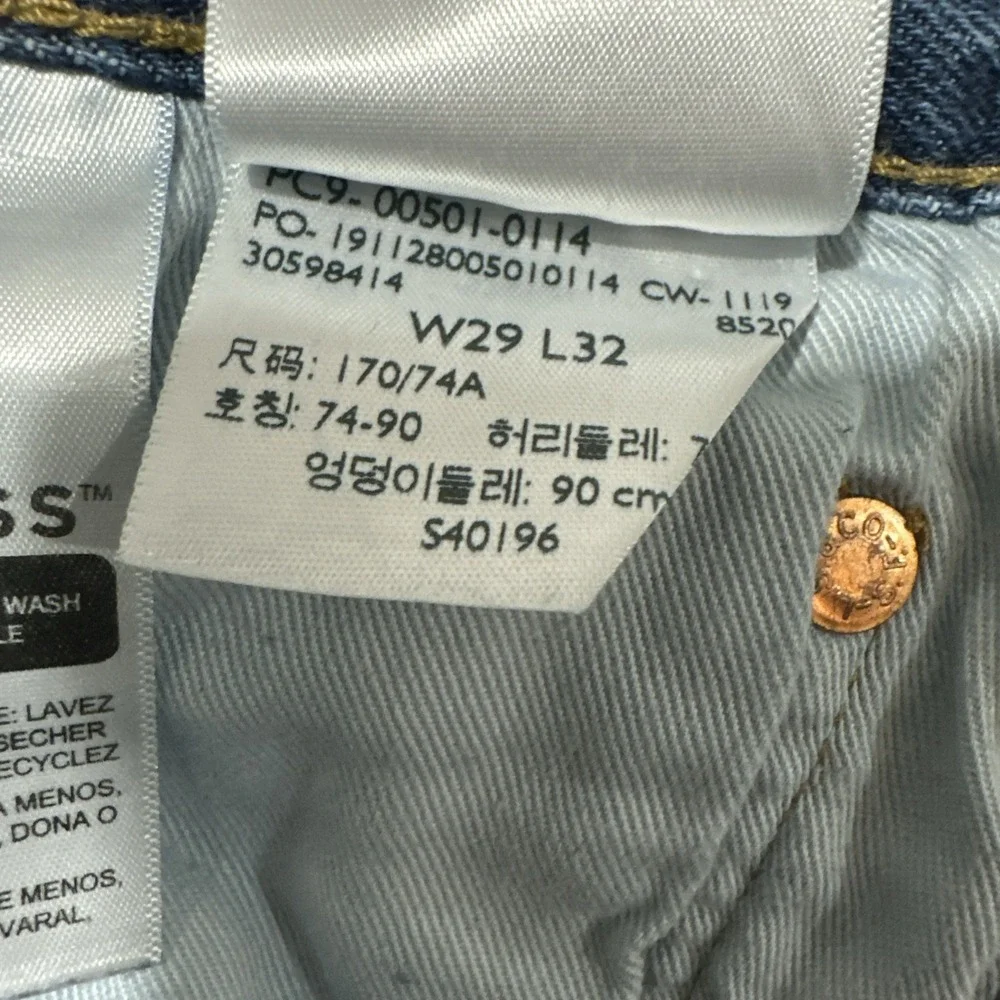 Levi's Premium 501 Jeans 29 Medium Wash Blue Denim Straight Leg Pants Button Fly